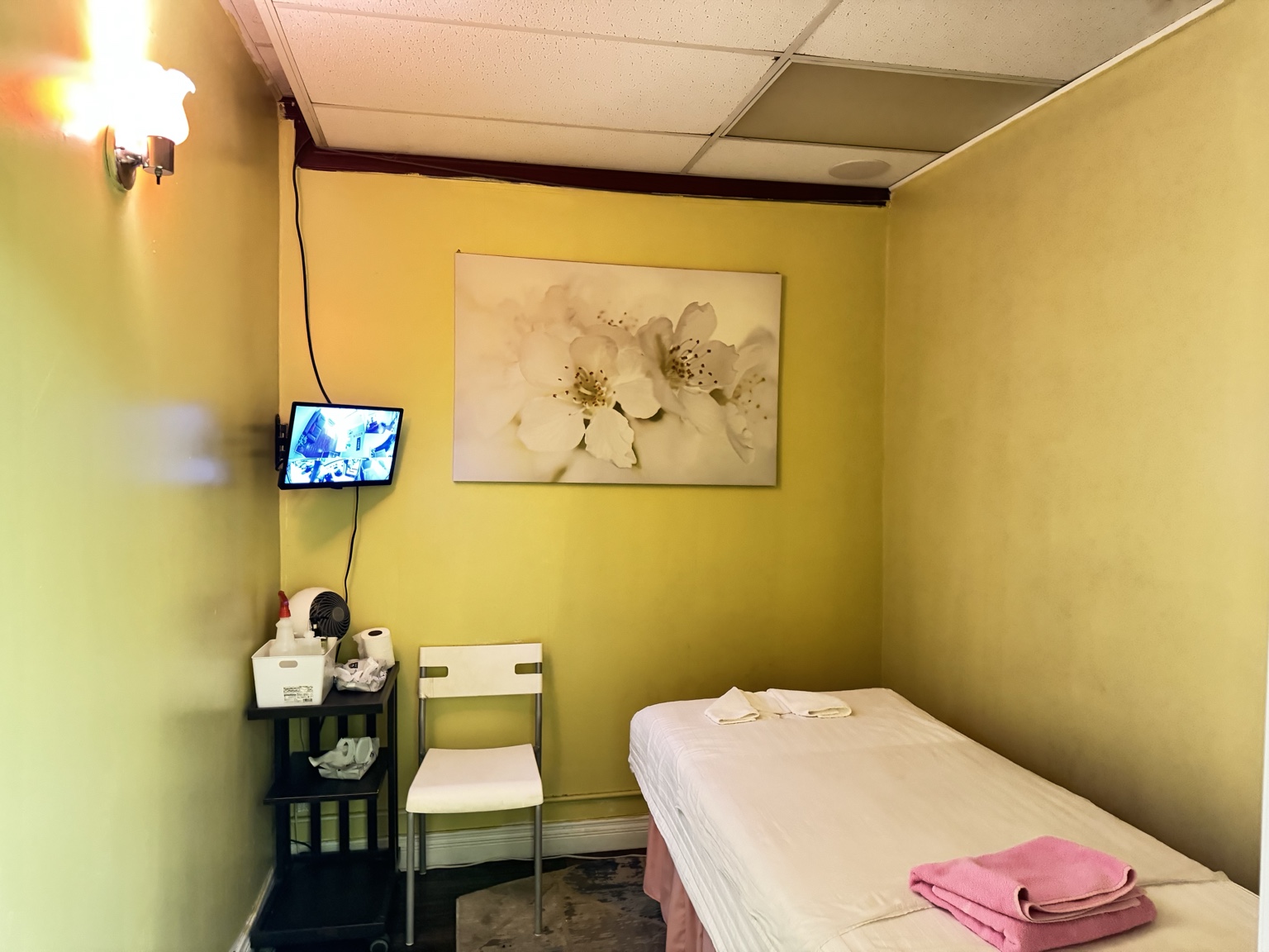Massage room interior